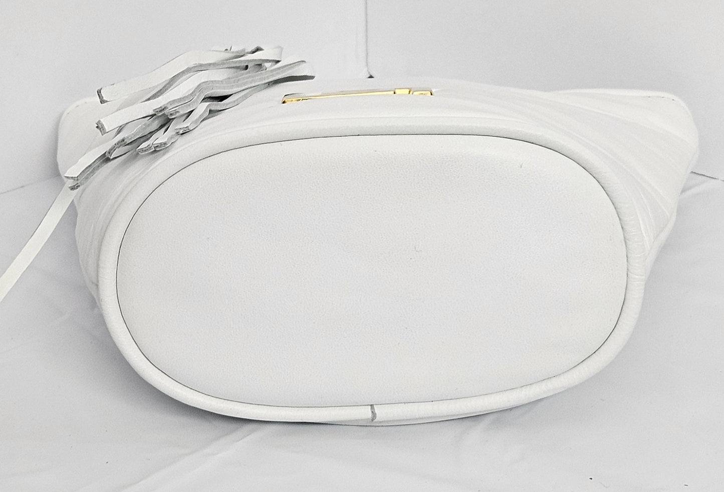 White with Gold G matel on Genuine Leather Handbag.#TR2099WP,Purses for girls, women,Universal Use Soft,Unique design Made in USA