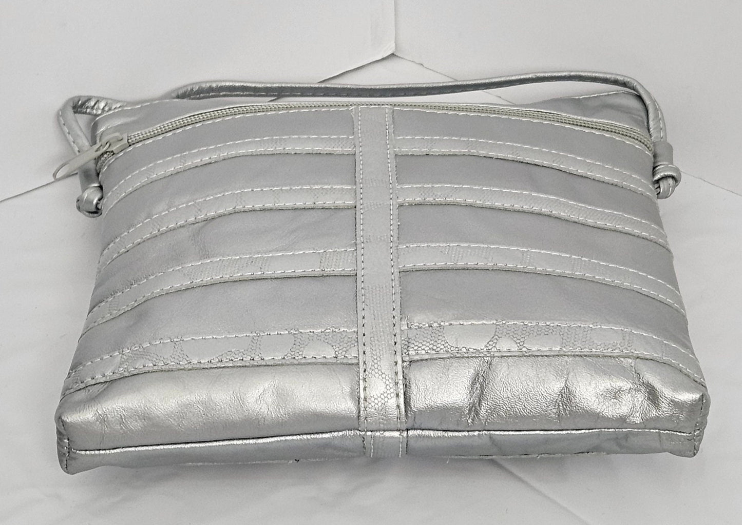 Gray leather Patchwork Handbag for Women,girls,and all.#305Gp.Design for you.Made in USA.