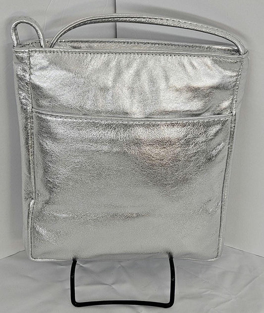 Shining Silver Luxury Genuine leather purse for Women,girls,and all. #304SS.Design for you.Made in USA.