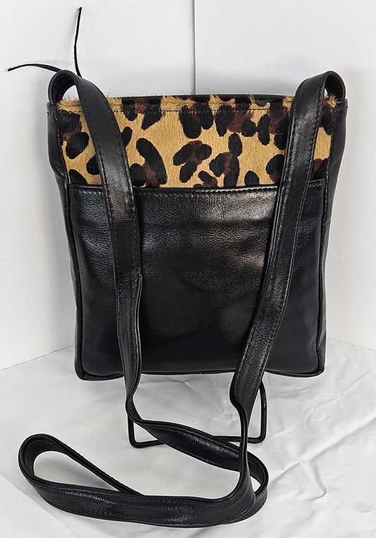 Black and Camel, brown print Luxury Genuine leather purse for Women,girls,and all. #304BL.Design for you.Made in USA.