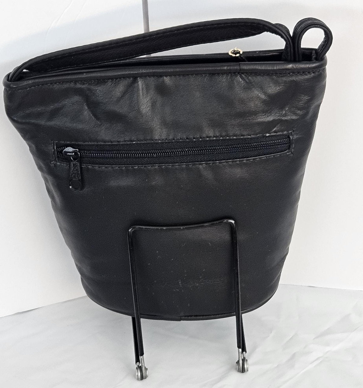 Patchwork Genuine Leather Handbag: Black Multi-Print Square Crossbody, Made in USA