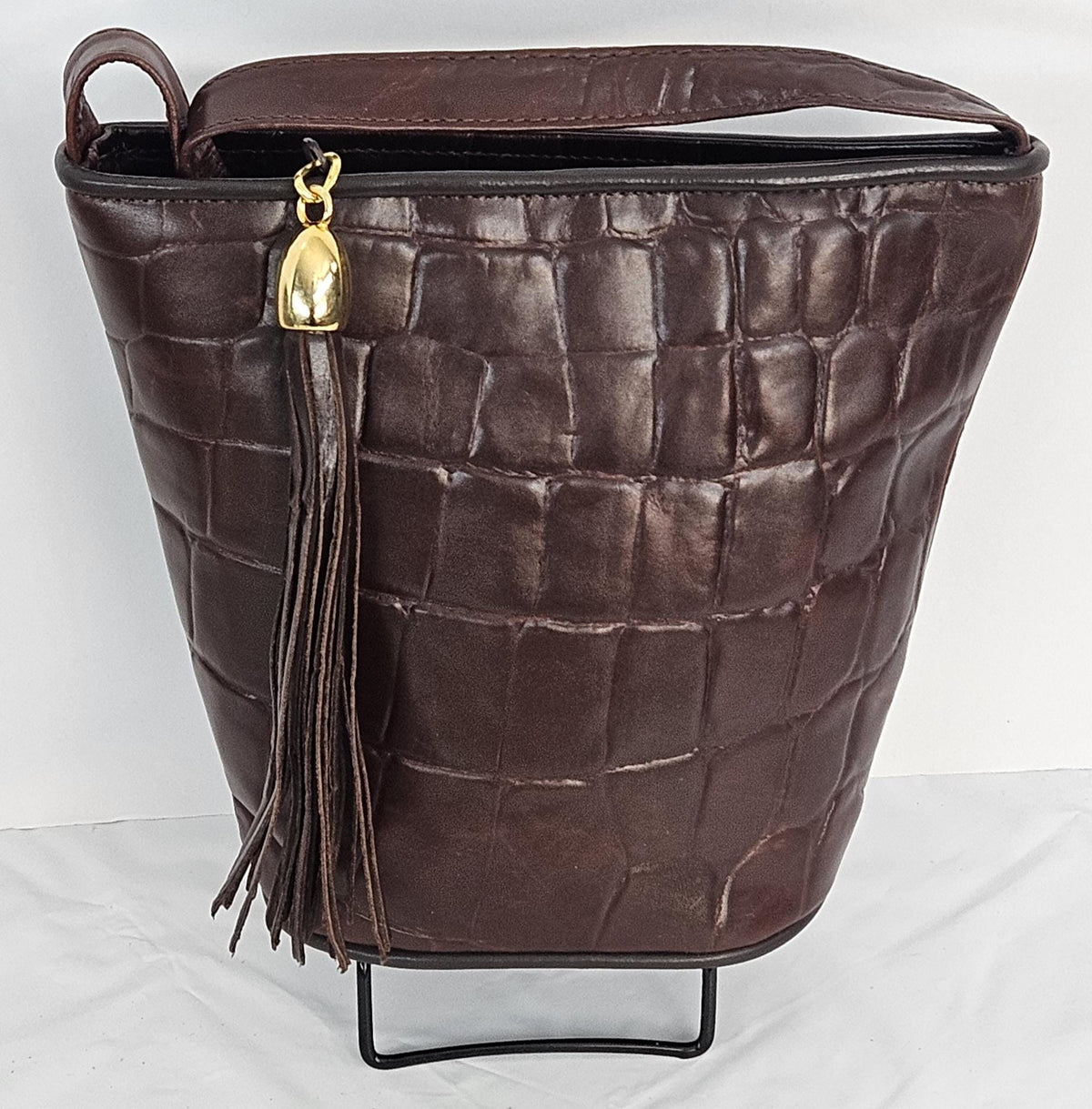 Brown Leather Crossbody Handbag: Italian Leather Purse, Made in USA