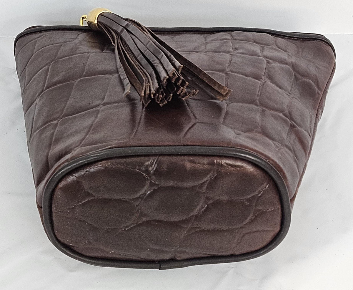 Brown Leather Crossbody Handbag: Italian Leather Purse, Made in USA