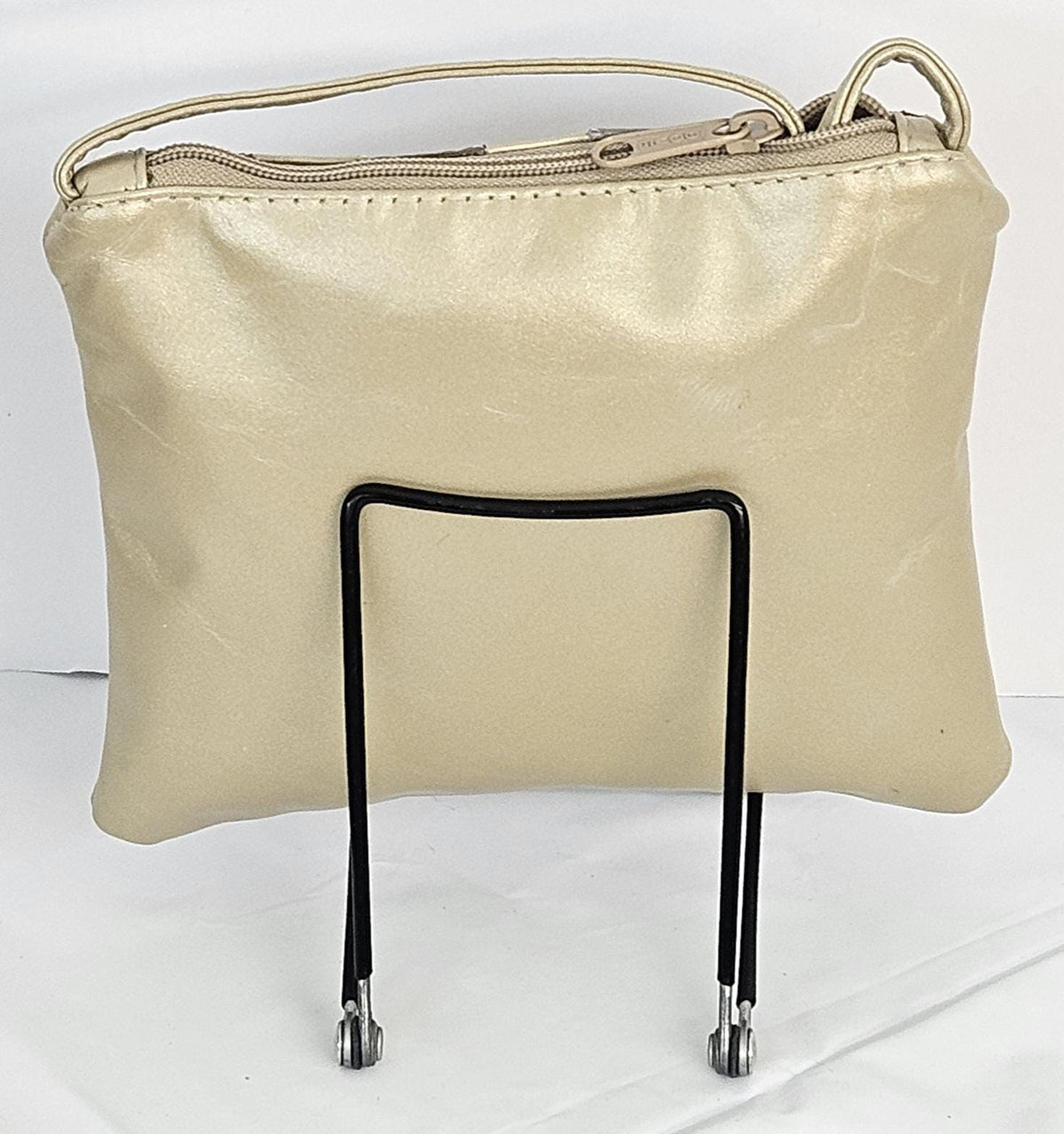 Genuine Leather Crossbody Handbag: Champagne, Mocha, Tan - Made in USA