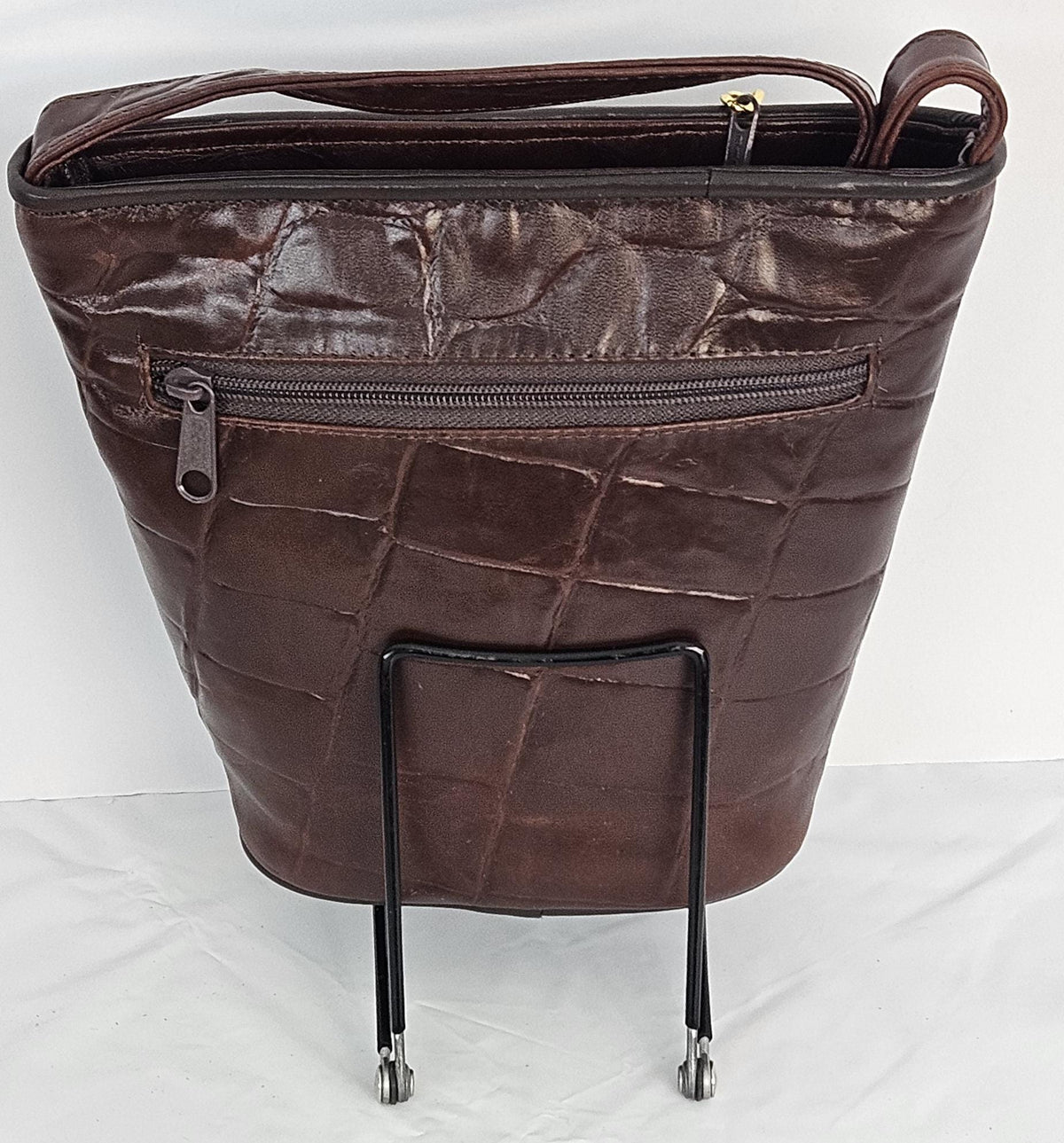 Brown Leather Crossbody Handbag: Italian Leather Purse, Made in USA