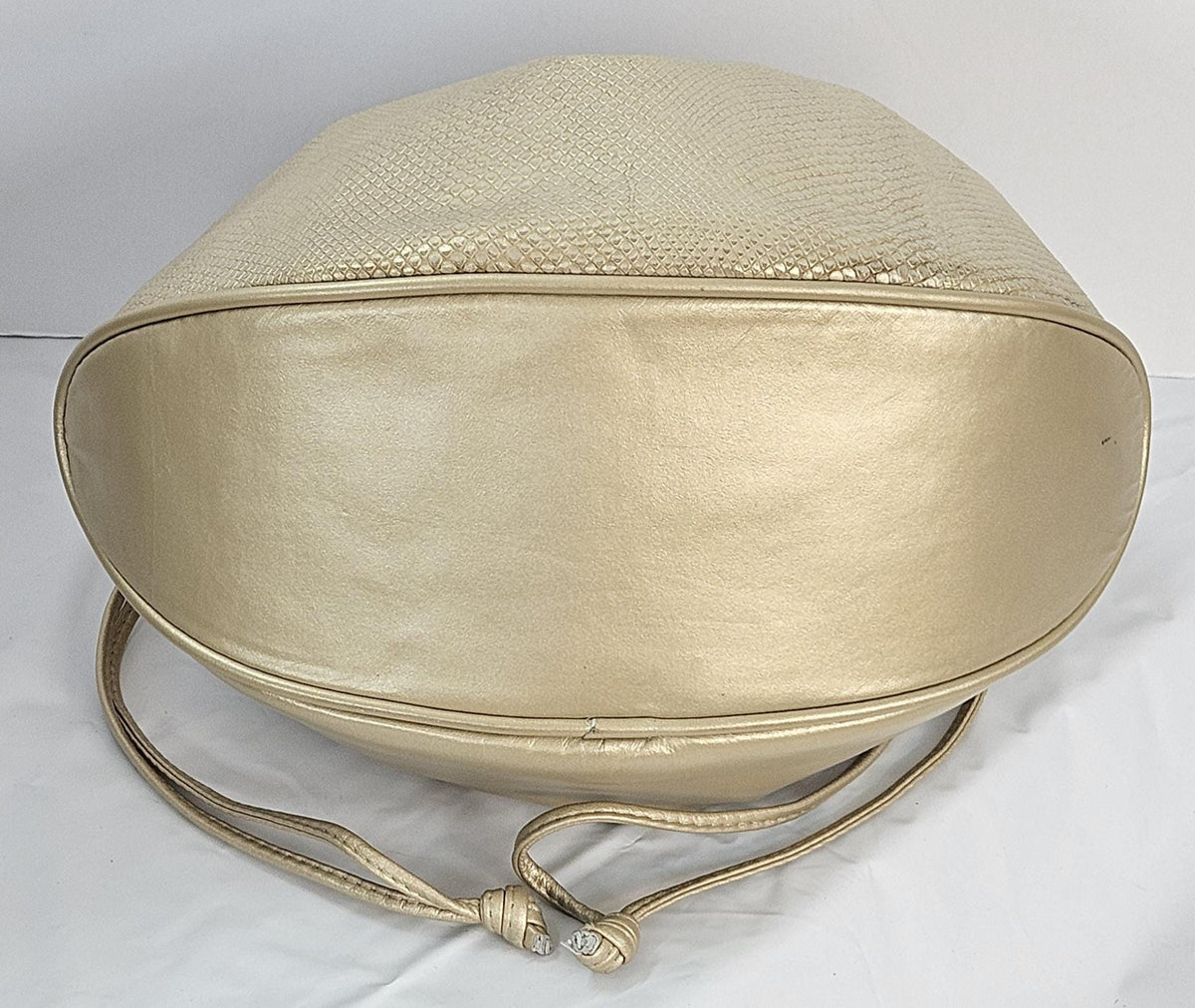 Champagne Print Drawstring Shoulder Bag - Made in USA