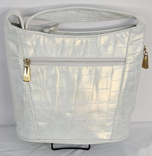 Pearl Print Genuine Leather Hand Made Handbag!Made in USA!TR8006P-P