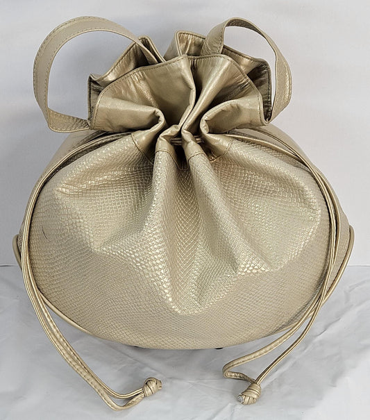 Champagne with Champagne print.Item TR2031Chanpagne.Close with Drowsting Shoulders.Made in USA.