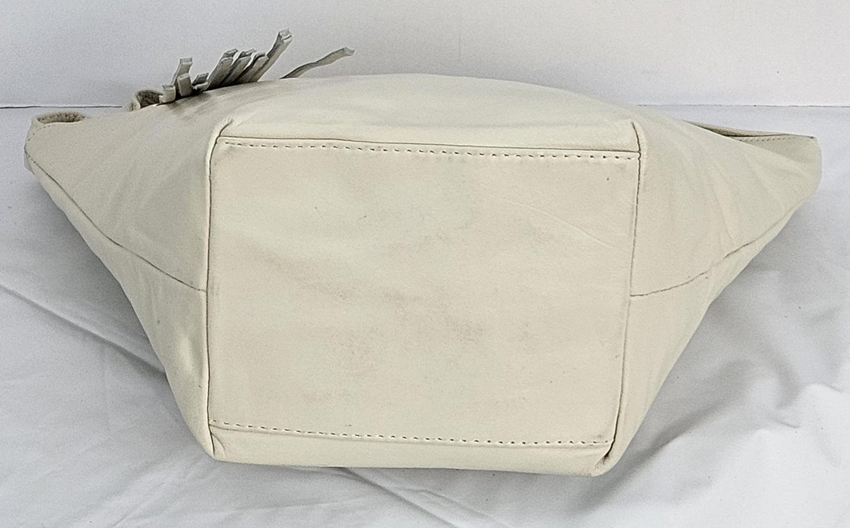 Handmade Leather Handbag: Gold Accents, Made in USA