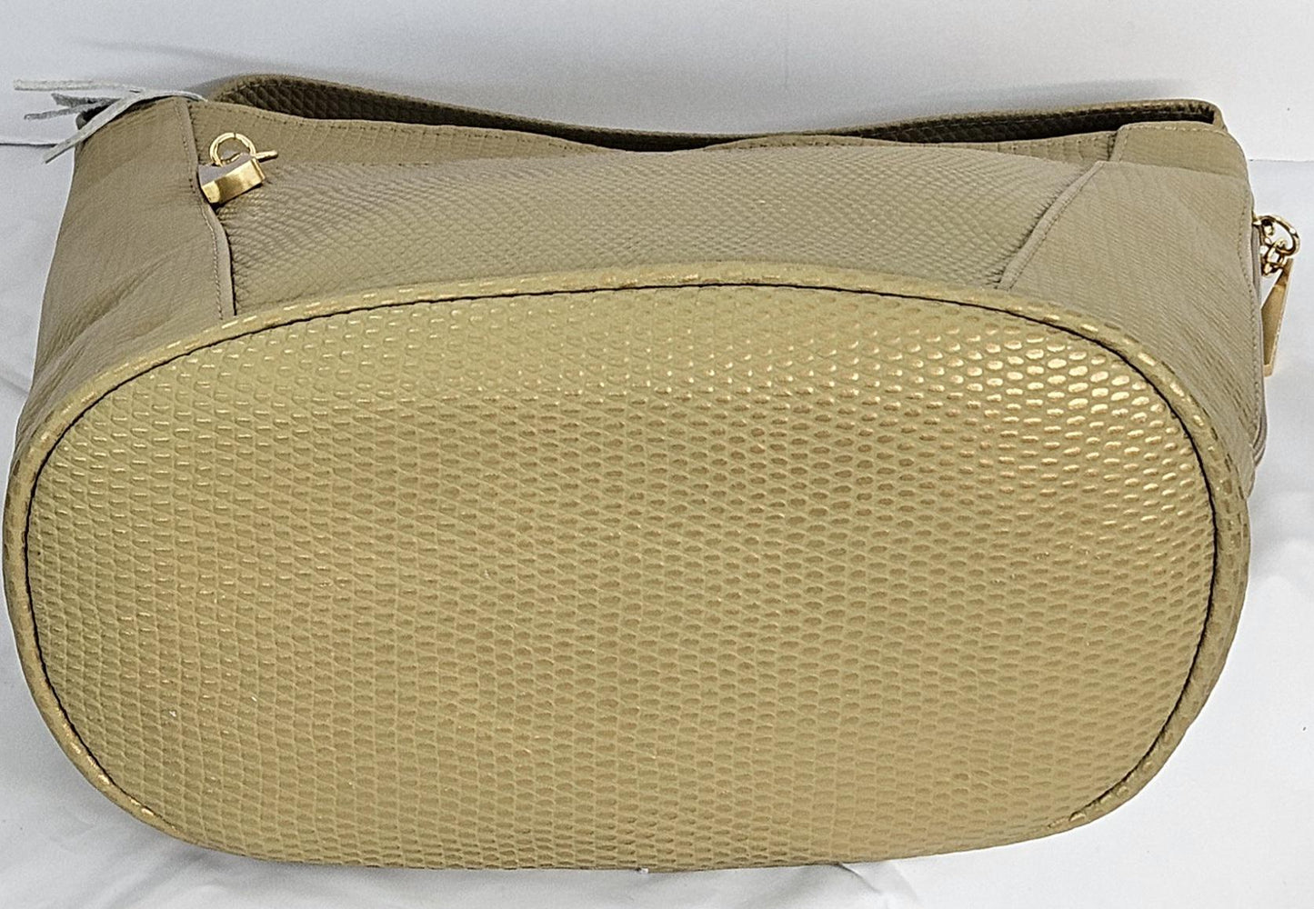 Gold mate print Genuine Leather Hand Made Handbag!Made in USA!TR8006Gm-p